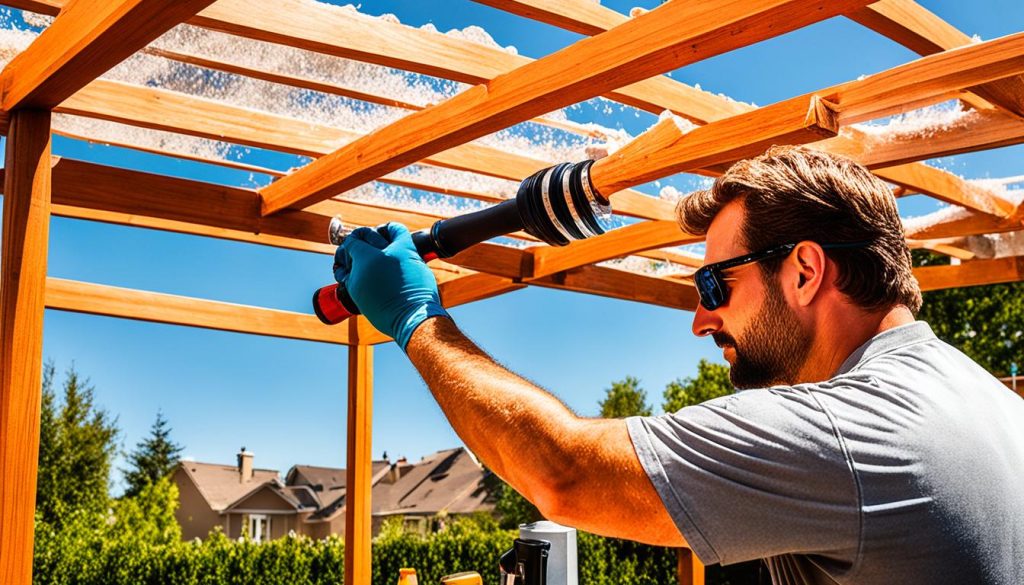 Construção de pergolado DIY