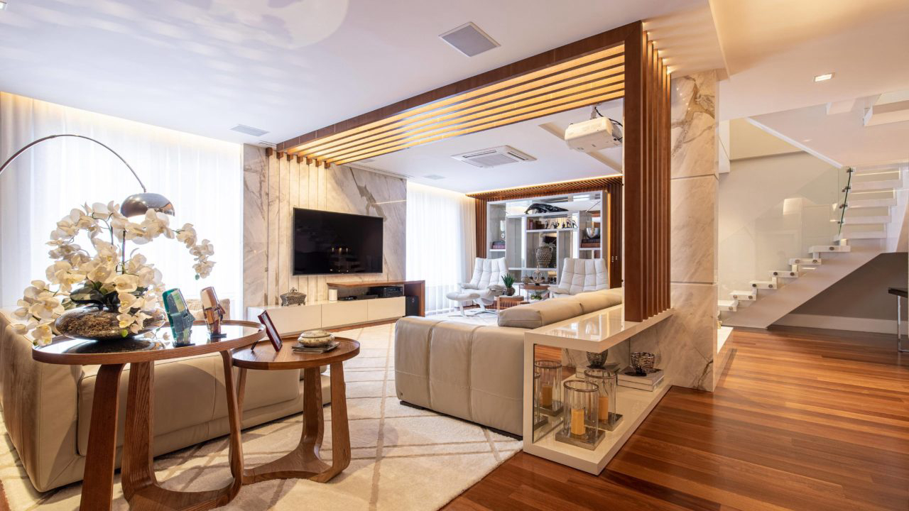 transforme sua sala com pergolado de madeira