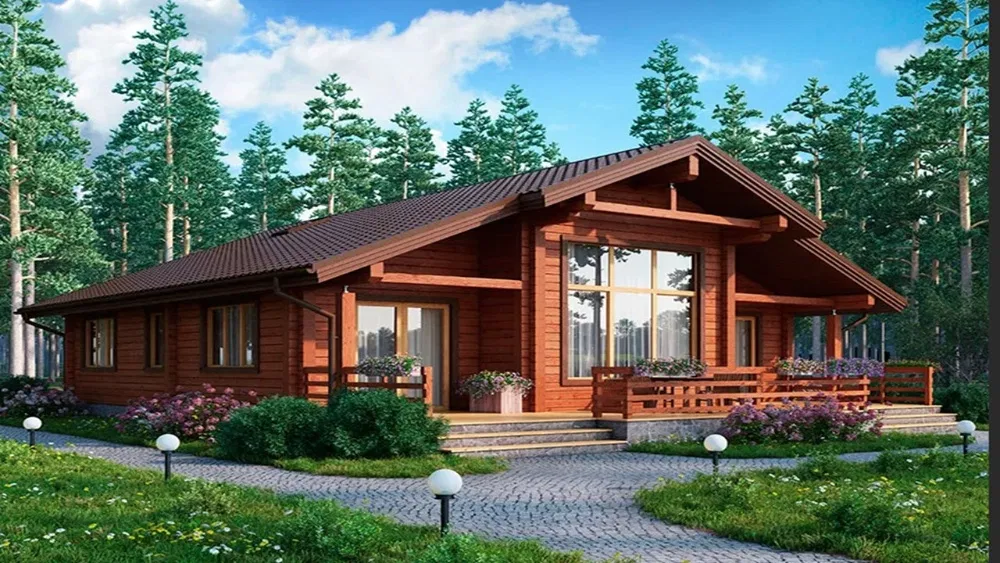 casa pré-fabricada de madeira