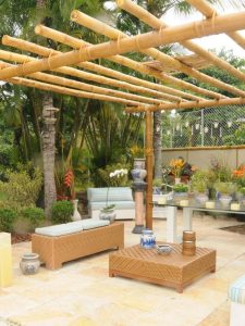 pergolado de bambu