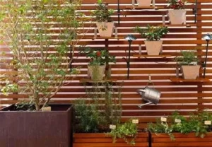 jardim vertical de madeira