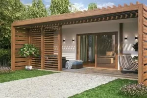 pergolado de madeira para parede