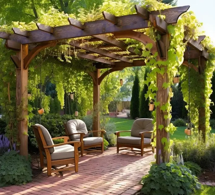 pergolado rústico de eucalipto