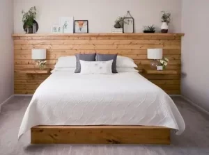 painel de madeira para cabeceira