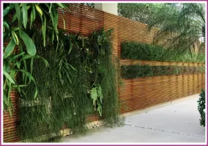 painel de madeira para plantas