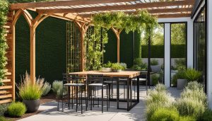 diferença entre pergolado de madeira e metal