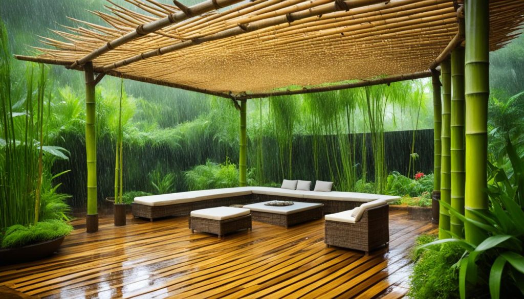 forro de bambu pode molhar