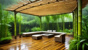 forro de bambu pode molhar