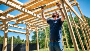 instalar forro de palha em pergolado