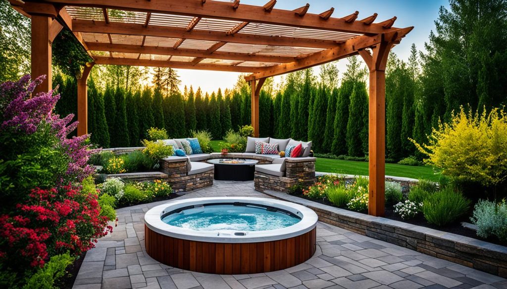 pergolado com hidro-spa pergolado com hidro-spa