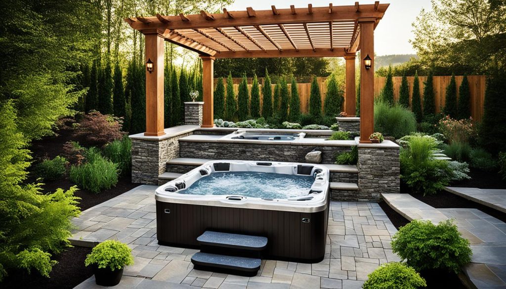 pergolado com hidro-spa