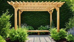 pergolado de madeira pequeno