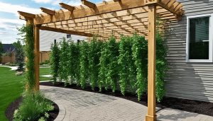 pergolado fixado na parede