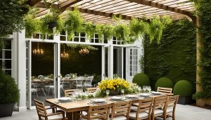pergolado na sala de jantar