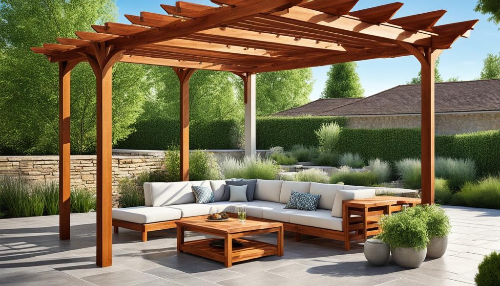 pergolados com acabamento em verniz