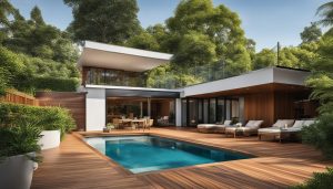 piscina elevada com deck