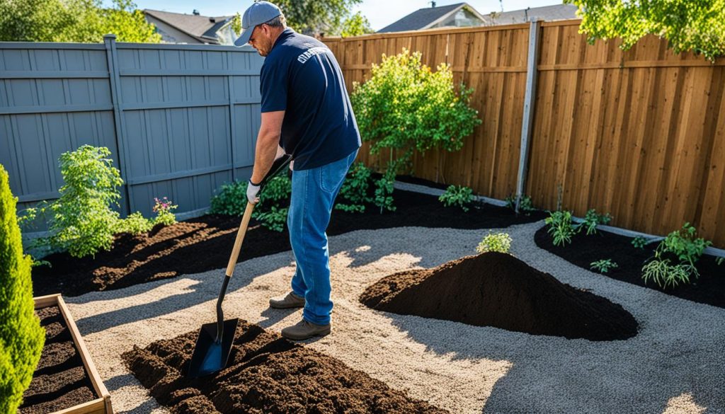 preparação do terreno para pergolado com maracujazeiro