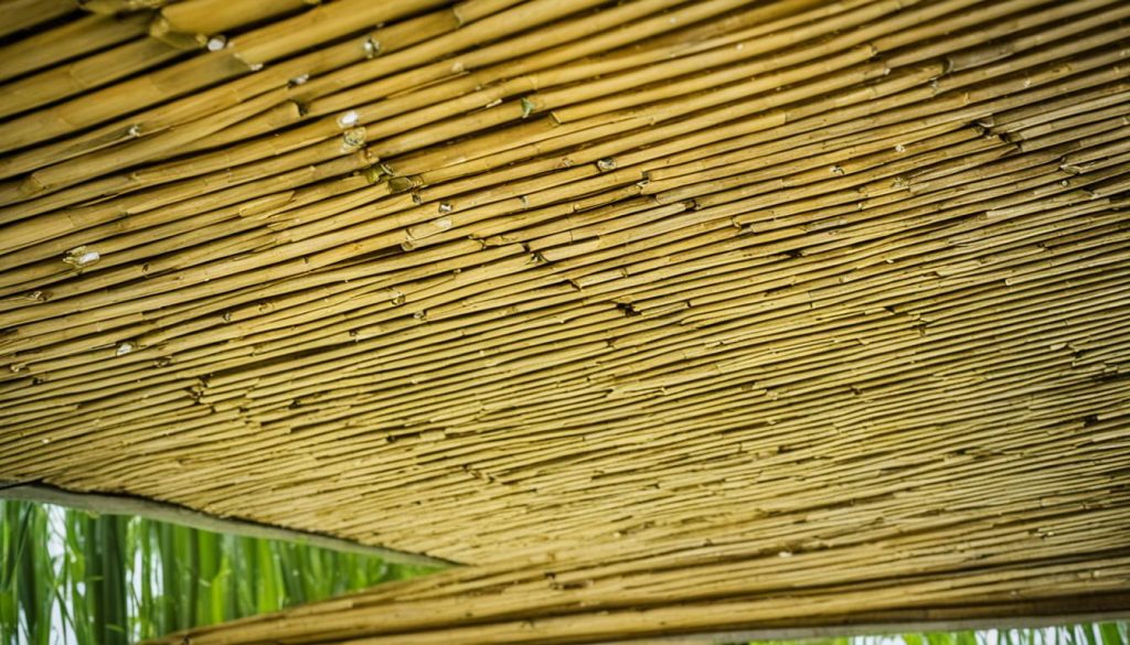 proteção para forro de bambu