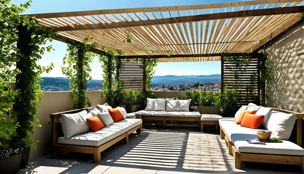 pergolado no terraço