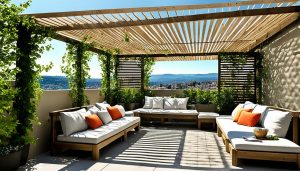 pergolado no terraço