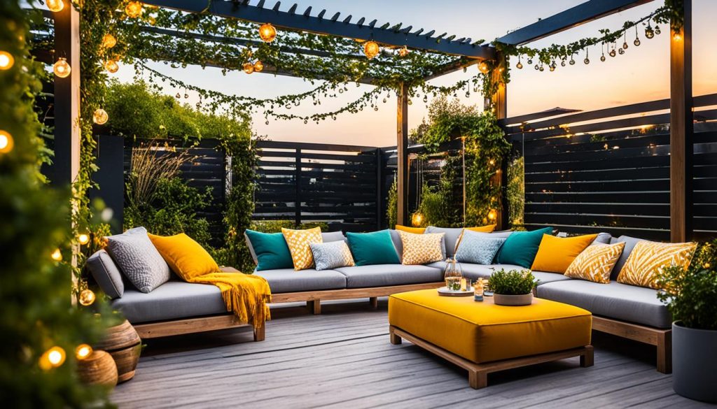 personalização do pergolado no terraço