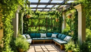 decorar pergolado com plantas