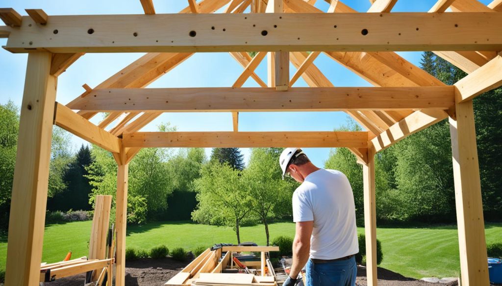 montagem de pergolado