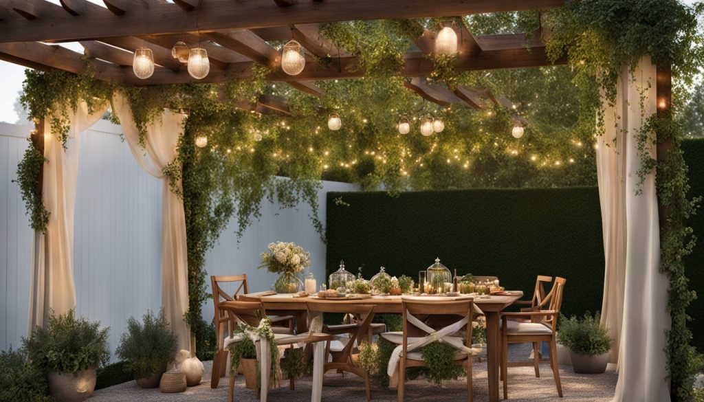 decoração de pergolado