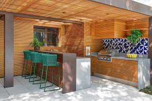 pergolado ripado de madeira