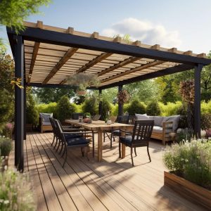 pergolado moderno de madeira