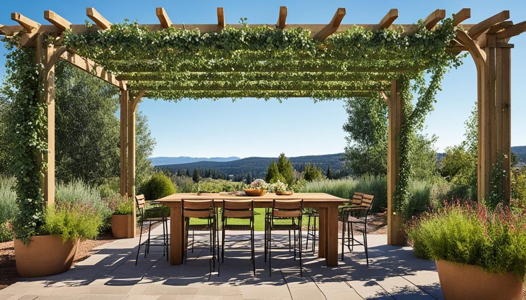 pergolado de eucalipto simples