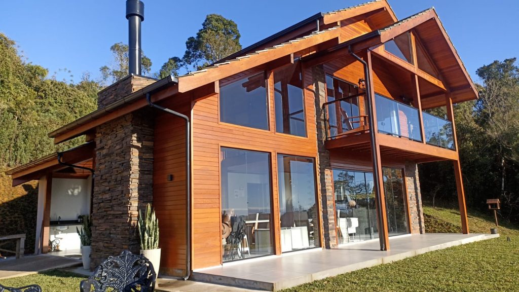 casa pré-fabricada de madeira